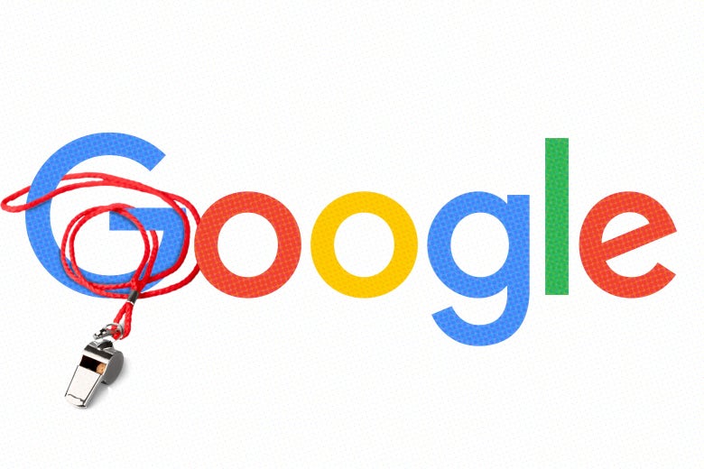 Google logo with a whistle around its G.